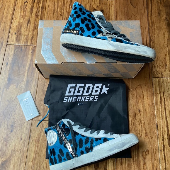authentic golden goose francy sneakers animalier mix color size 36 ggdb - Picture 1 of 12